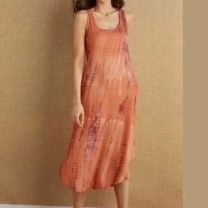 NWT Soft Surroundings Found Paradise Heavenly Soft Tie Dye Tank Dress ~ Size MP